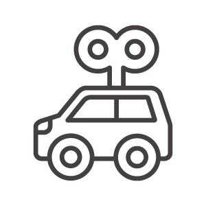 ゼンマイの車（おもちゃ）のアイコン