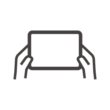 タブレットを持っているアイコン