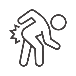 ぎっくり腰／激しい腰痛のアイコン