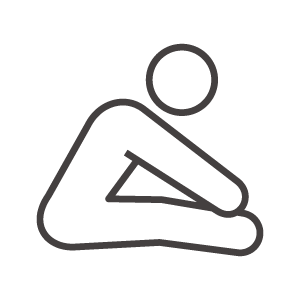 長坐位体前屈やストレッチのアイコン