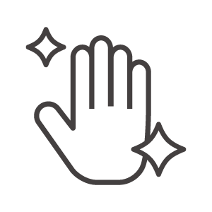 綺麗／清潔な手のアイコン