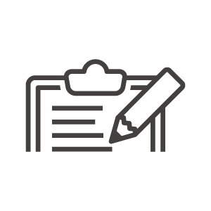 バインダー（アップ）とペンのアイコン