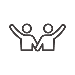 仲良しや提携のアイコン