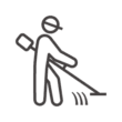 草刈りをする人のアイコン