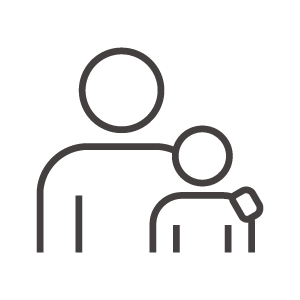 仲良しの親子のアイコン