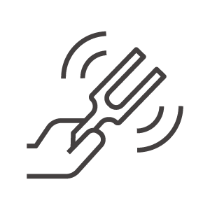 音叉を鳴らしているアイコン