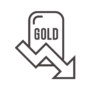 ゴールド（金）の価格下落のアイコン