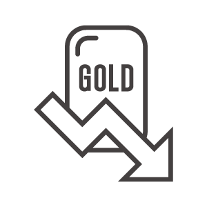 ゴールド（金）の価格下落のアイコン