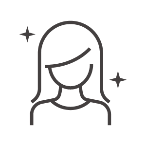 綺麗な髪の毛のアイコン