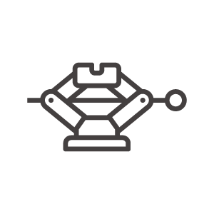 車のジャッキのアイコン