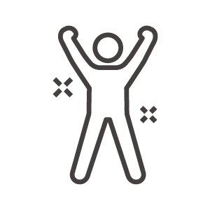 歓喜や勝利のアイコン