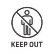 立ち入り禁止／KEEP OUTのアイコン