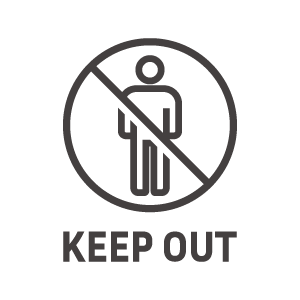 立ち入り禁止／KEEP OUTのアイコン