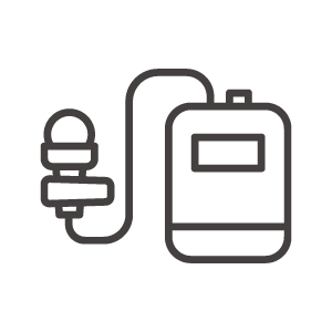 ピンマイクとトランスミッターのアイコン