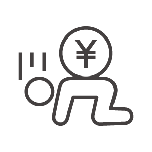 借金や負債の重圧アイコン