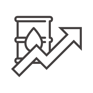 原油（オイル）価格上昇のアイコン