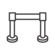 仕切りポールのアイコン