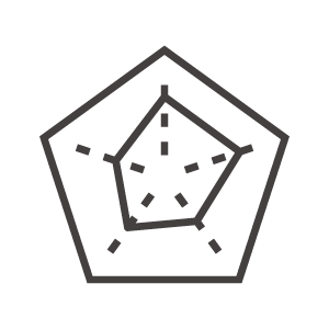 レーダーチャートのアイコン