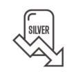シルバー（銀）の価格下落のアイコン