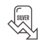 シルバー（銀）の価格下落のアイコン