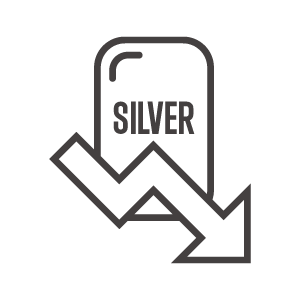 シルバー（銀）の価格下落のアイコン