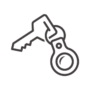 鍵と忘れ物防止タグ／スマートタグのアイコン