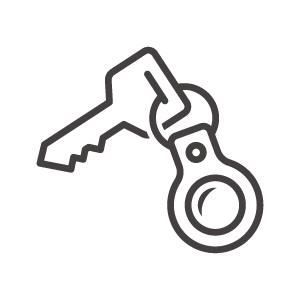 鍵と忘れ物防止タグ／スマートタグのアイコン