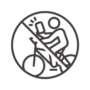 自転車のながらスマホ禁止のアイコン