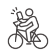 ながらスマホ（自転車）のアイコン