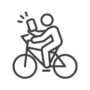 ながらスマホ（自転車）のアイコン