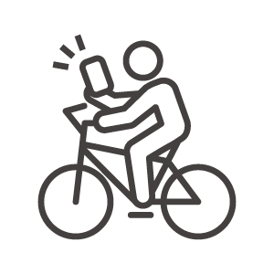 ながらスマホ（自転車）のアイコン