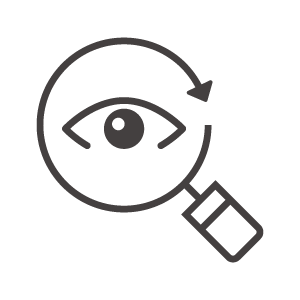 繰り返しの目視チェックのアイコン