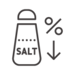 塩分控えめ／減塩のアイコン