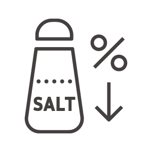 塩分控えめ／減塩のアイコン