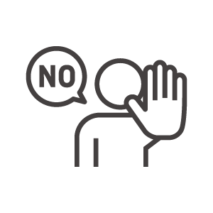 断り／拒否のアイコン