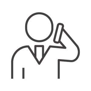 電話をする会社員のアイコン