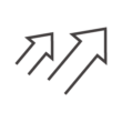 上昇中のアイコン