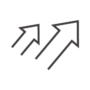 上昇中のアイコン