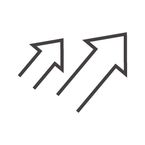 上昇中のアイコン